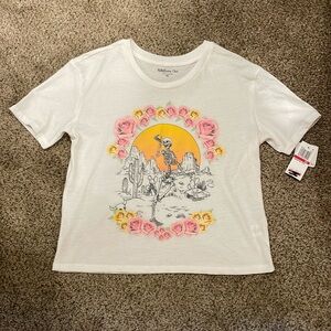 Rebellious One Skeleton Sunset Graphic T Shirt